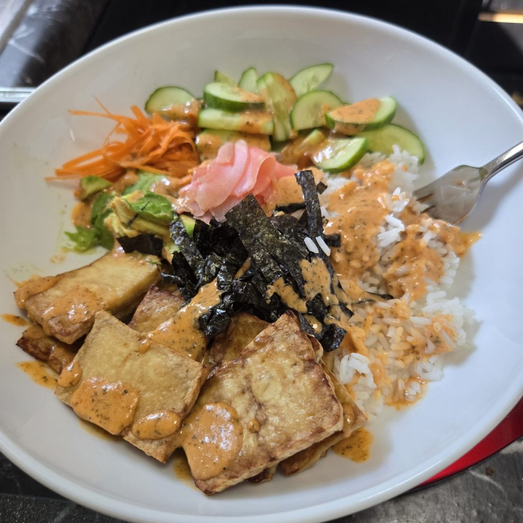 Vegan Proteins Spicy Tofuna Sushi Bowl